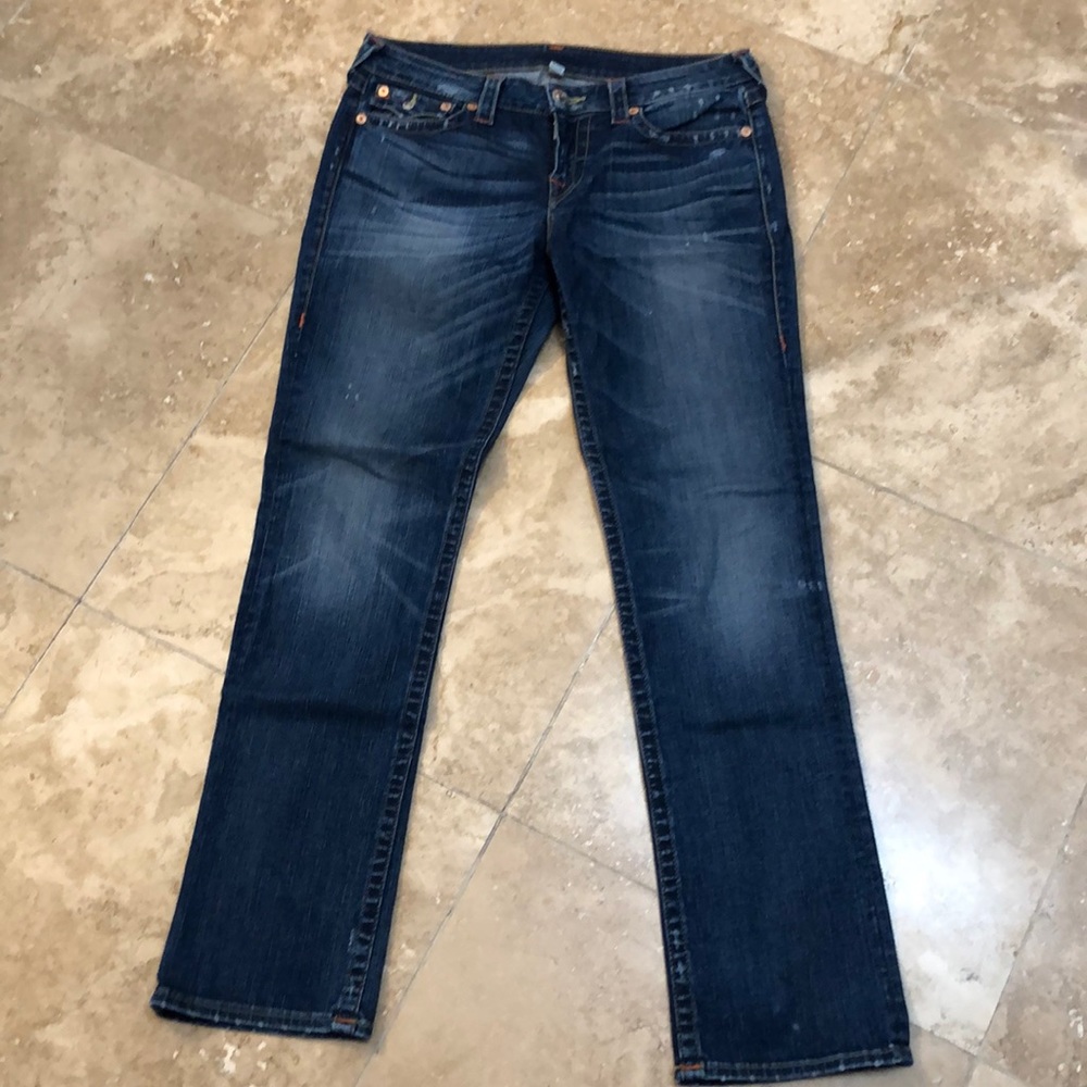 True religion womens slim straight bootcut jeans size 32